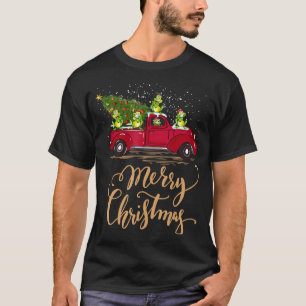 Camiseta Sapo Engraçado Dirigindo o Sapo de Caminhão de Árv