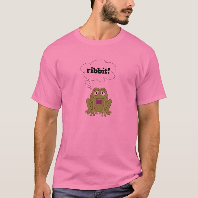Camiseta sapo engraçado dizendo ribbit (Frente)