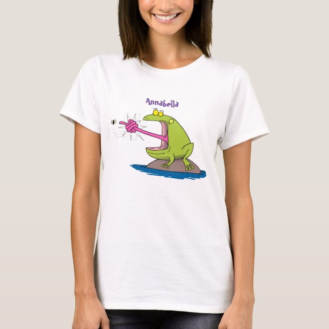 Camiseta Sapo engraçado e desenho animado (Frente)