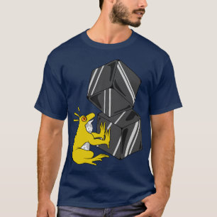 Camiseta Sapo engraçado está brincando com cubos