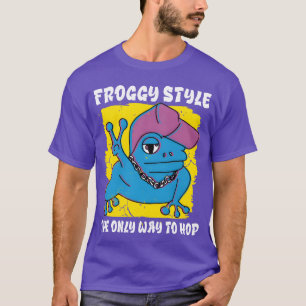 Camiseta Sapo engraçado estilo Froggy Hip Hop garota