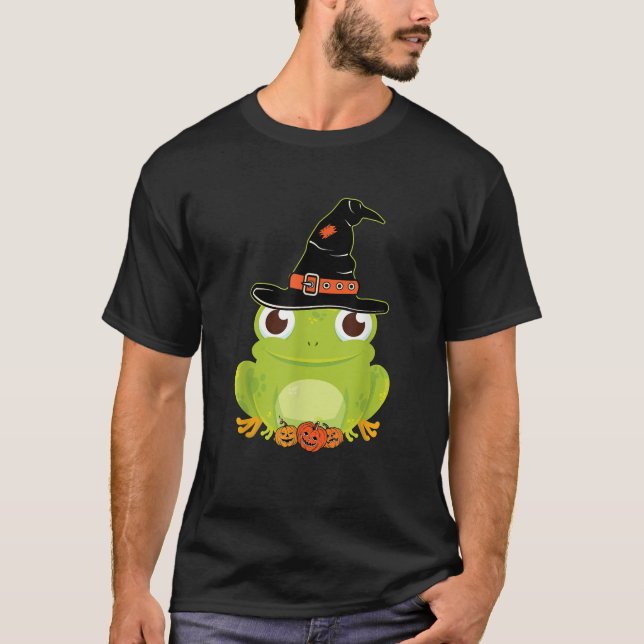 Camiseta Sapo Engraçado Figurino De Halloween Para Crianças (Frente)