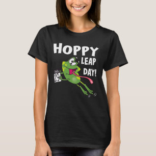 Camiseta Sapo Engraçado Hoppy Leap Dia 29 De Fevereiro Ano