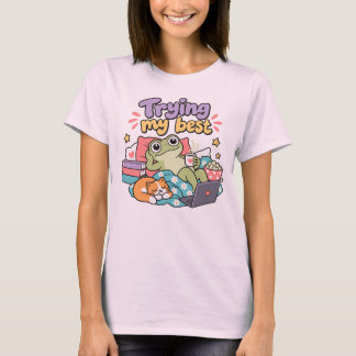Camiseta Sapo Engraçado Humor de Procrastinação Sapos Relax
