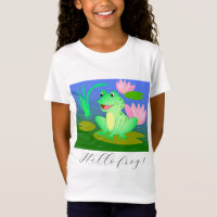 Sapo engraçado, ilustração de desenho animado