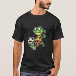 Camiseta Sapo Engraçado Jogador Ilustração Jogador de Futeb