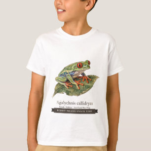 Camiseta Sapo Engraçado para Crianças "Ribbit significa Hor