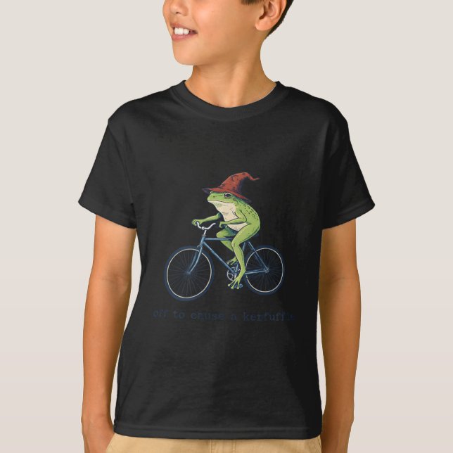 Camiseta Sapo engraçado prestes a causar uma confusão (Frente)