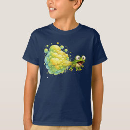Camiseta Sapo engraçado que peida e bolha de ar goofy