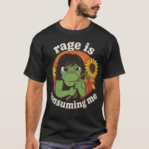 Camiseta Sapo engraçado raiva está me consumindo Meme sarcá