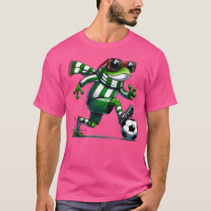 Camiseta Sapo Engraçado Sapo De Animais Jogando Futebol