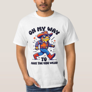 Camiseta Sapo Engraçado "Torne A Vibe Estranha"