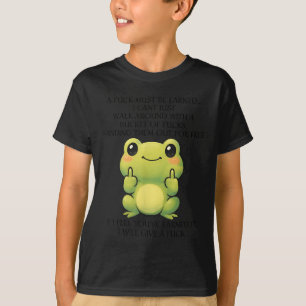 Camiseta Sapo Engraçado Um Pé deve ser ganhado Eu não posso