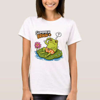 Camiseta Sapo Engraçado Verão Cérebro|Sapo de Desenho Anima
