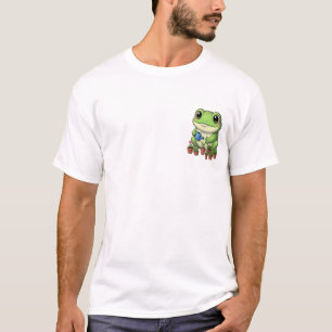 Camiseta Sapo Feliz de Jardinagem com Regador & Vaso