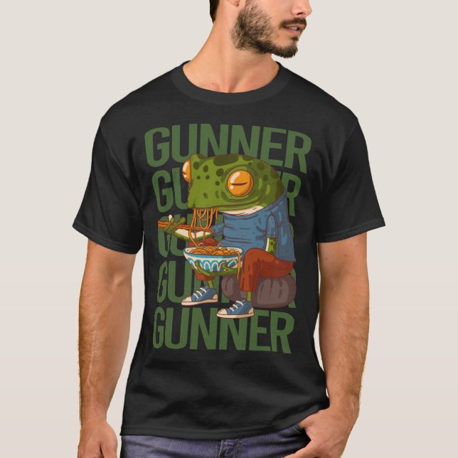 Camiseta Sapo Feliz - Nome do Gunner (Frente)