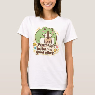 Camiseta Sapo FOFO bebendo chá de bolhas, chá boba