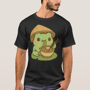 Camiseta Sapo Fofo Comendo Ramen Anime Presentes Japoneses 