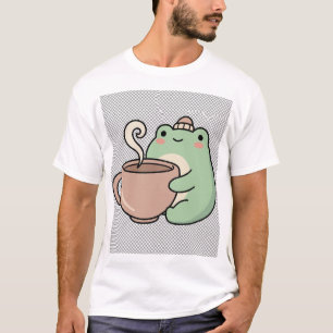 Camiseta Sapo Fofo e Aconchegante com Ilustração Kawaii de