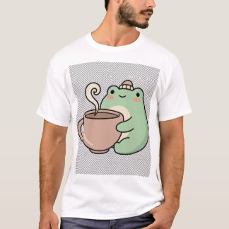 Camiseta Sapo Fofo e Aconchegante com Ilustração Kawaii de