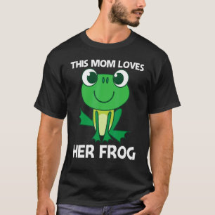 Camiseta Sapo Fofo Para Mãe Mulheres Floresta Zoológico Ani