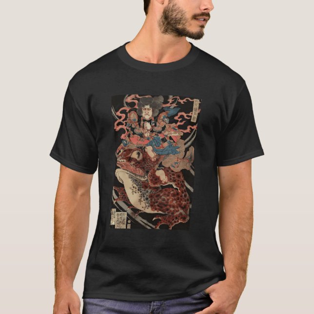 Camiseta Sapo Gigante Anel Samurai, Trabalho de arte japonê (Frente)