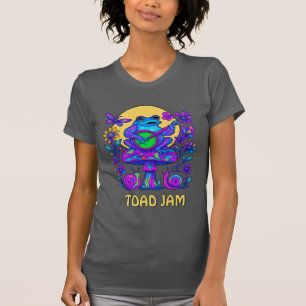Camiseta Sapo Jam de Cogumelo Psikedélico Retro Caracóis