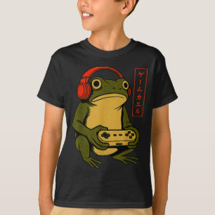 Camiseta Sapo Japonês de Arte para Gamer Homens Mulheres Me