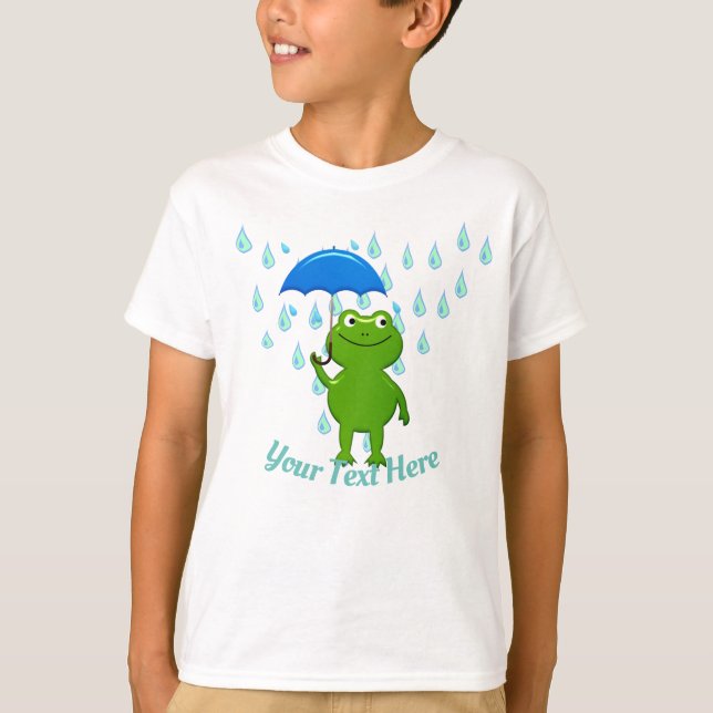 Camiseta Sapo Kawaii e Chuva (Frente)