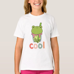 Camiseta Sapo Kawaii Fofo Chá de Bolha Tipografia Legal Vet