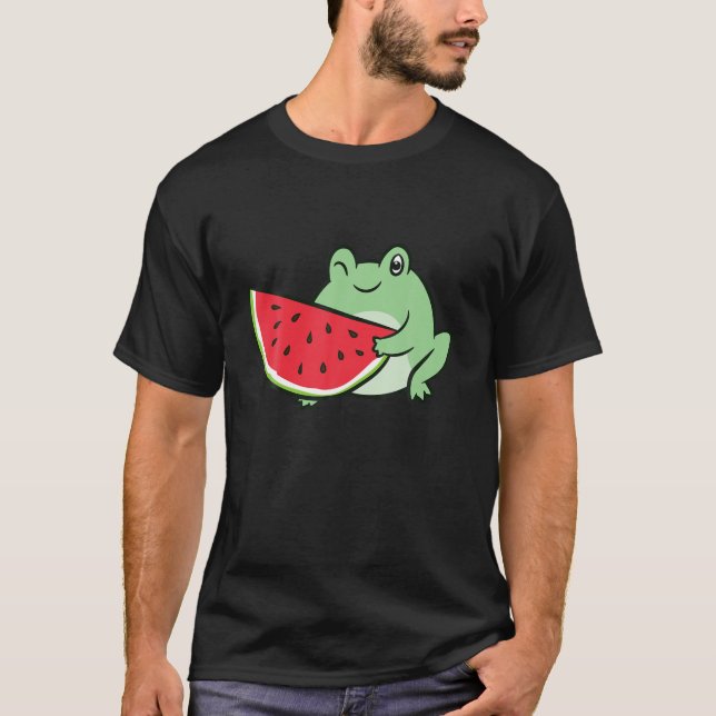 Camiseta Sapo Kawaii Melancia Sapo de Watermelon Summer (Frente)