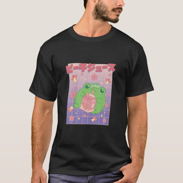 Camiseta Sapo Kawaii - Suco de Pêssego (Frente)