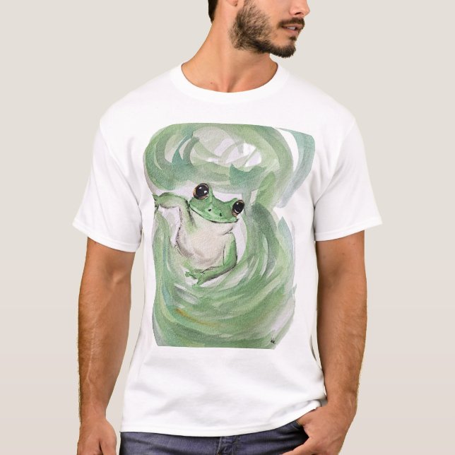 Camiseta Sapo Mágico Humor Aquarela (Frente)