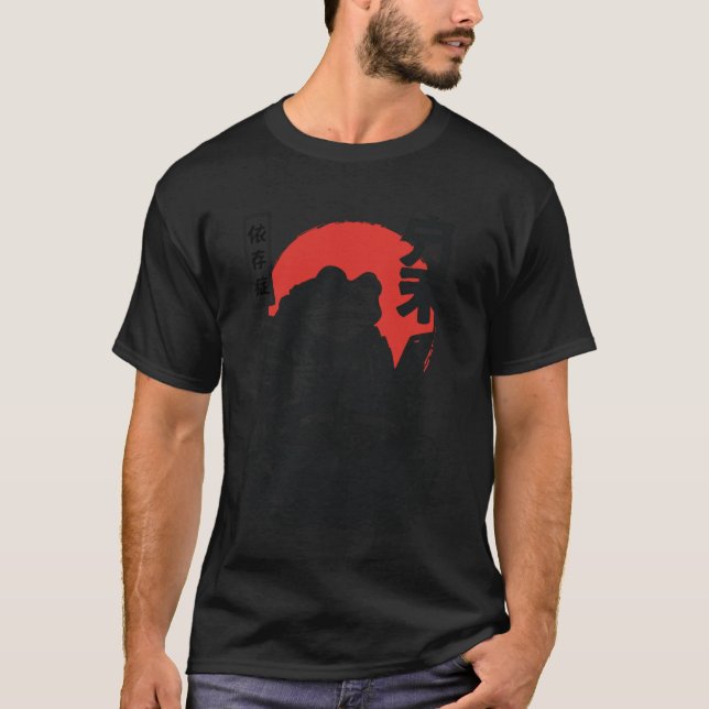 Camiseta Sapo Mal-Humorado Come Ramen e Rola Celular Divert (Frente)