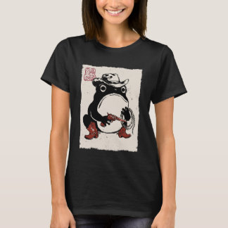 Camiseta Sapo Mal-Humorado Cowboy Engraçado Como-dy Ocident