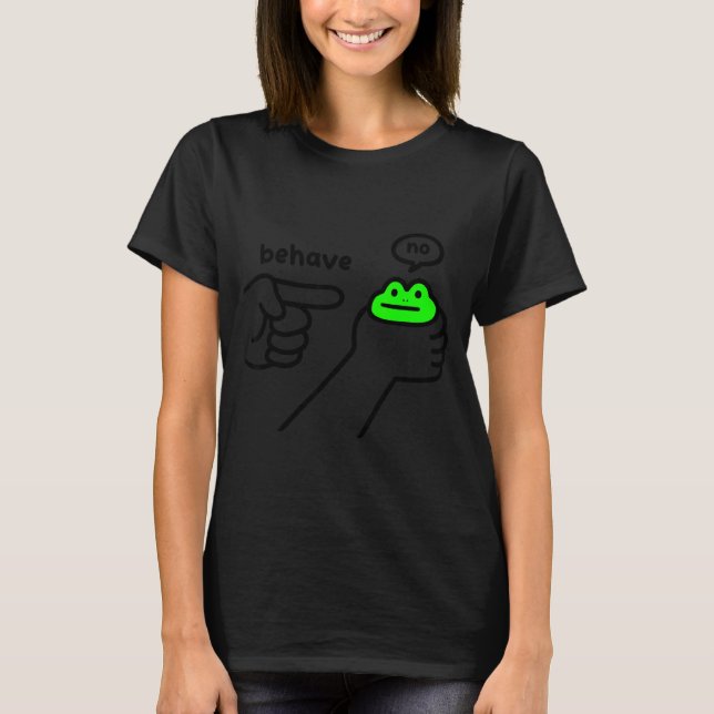 Camiseta Sapo Meme Desonesto Se Comporta Sem Sapo Meme Engr (Frente)