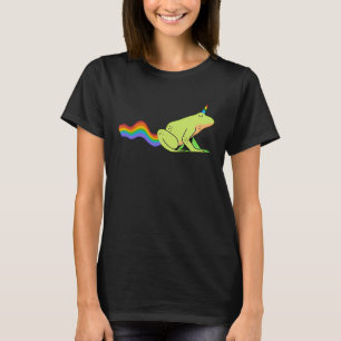 Camiseta Sapo Mínimo Rainbow Unicorn LGBT Pride Queer G