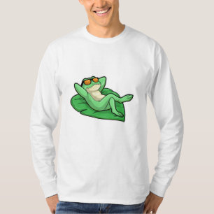 Camiseta Sapo na folha com óculos de sol