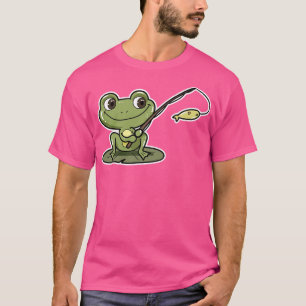 Camiseta Sapo na pesca com a vara de pesca 2