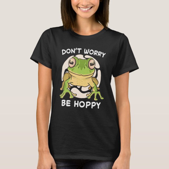 Camiseta Sapo não se preocupe com o sapo pegando anfíbio (Frente)