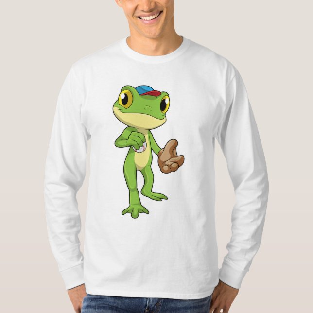 Camiseta Sapo no Baseball com luva de beisebol (Frente)
