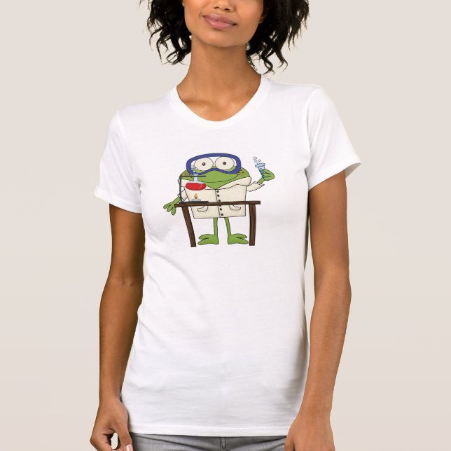 Camiseta Sapo no laboratório de ciência (Frente)