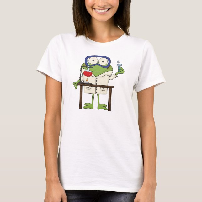 Camiseta Sapo no laboratório de ciência (Frente)