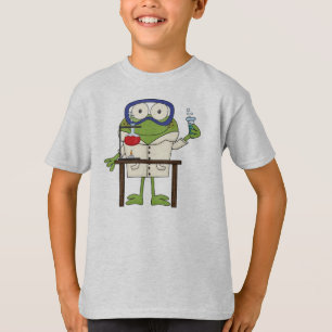 Camiseta Sapo no laboratório de ciência