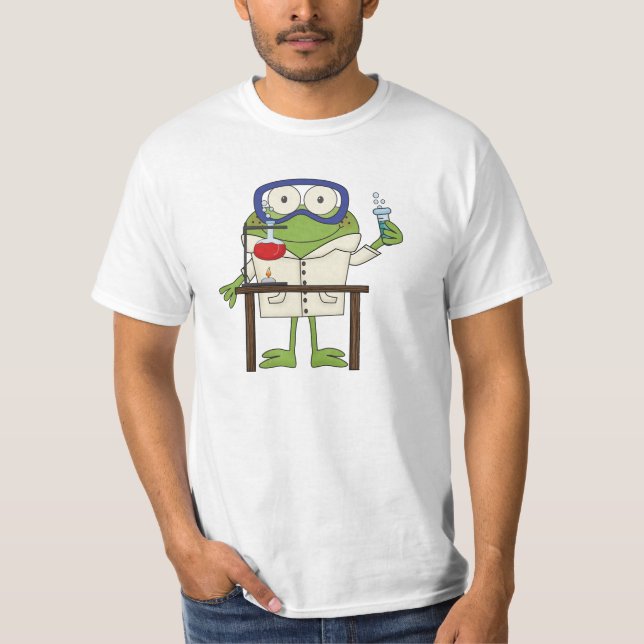 Camiseta Sapo no laboratório de ciência (Frente)