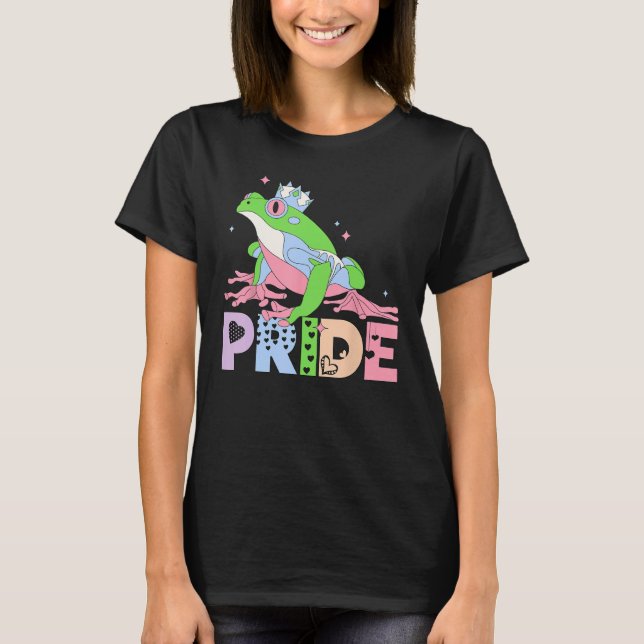 Camiseta Sapo Orgulho Amante de os animais Arco-Íris LGBTQI (Frente)