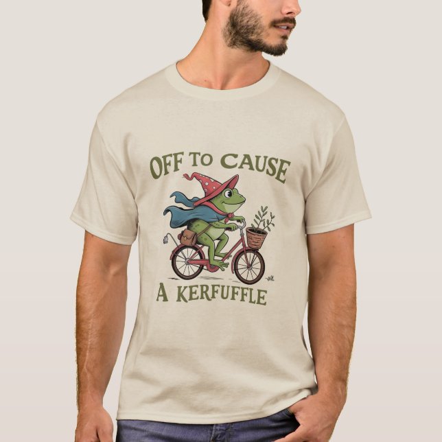 Camiseta Sapo para Causar uma Confusão Sarcástico Meme Engr (Frente)