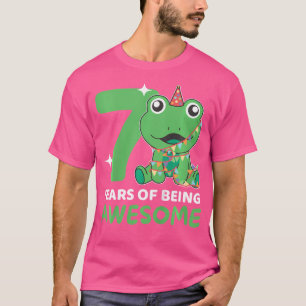 Camiseta Sapo Para Crianças De Aniversário Com Sete Anos De