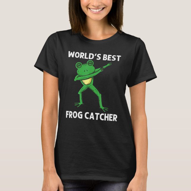 Camiseta Sapo Para Crianças Rapazes Dabbing Green Tree Toad (Frente)
