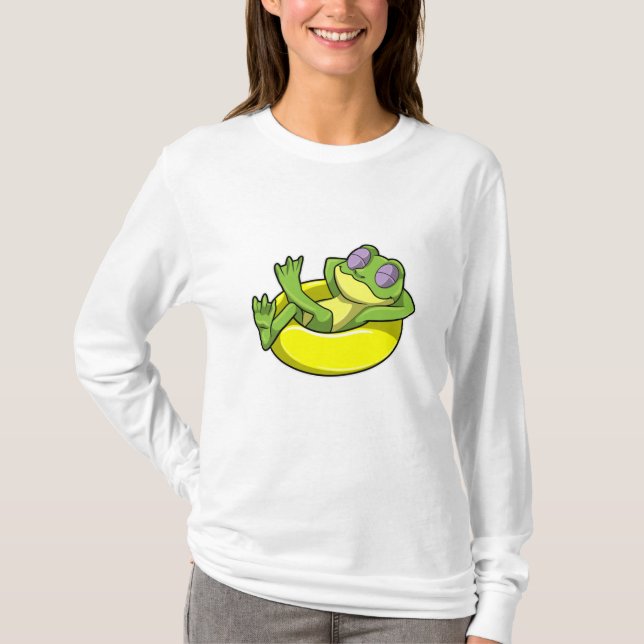 Camiseta Sapo para Nadar com anel de Natação (Frente)